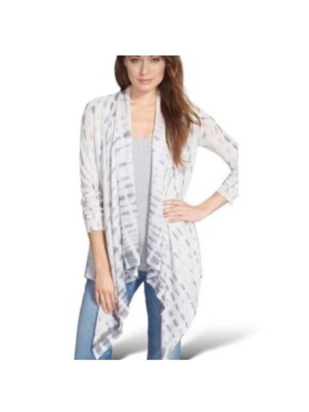 Eileen Fisher Baby Alpaca Silk Waterfall Cardigan M
